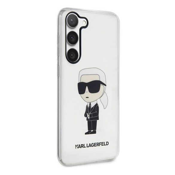 Karl Lagerfeld Ikonik Samsung Galaxy S23 szilikon tok, átlátszó