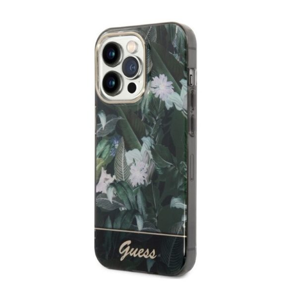 GuessJungle Collection Apple iPhone 14 Pro Max hátlap tok, zöld