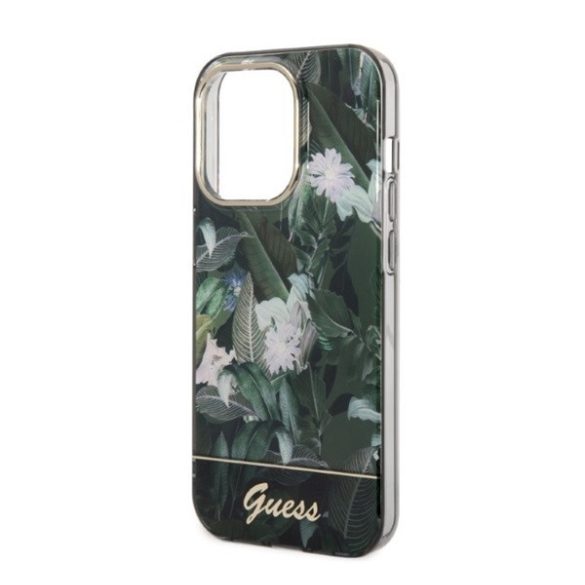 GuessJungle Collection Apple iPhone 14 Pro Max hátlap tok, zöld