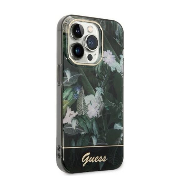 GuessJungle Collection Apple iPhone 14 Pro Max hátlap tok, zöld