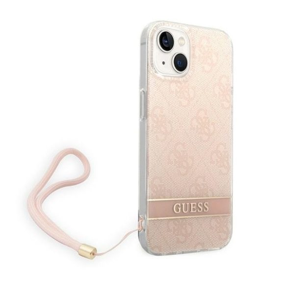 Guess 4G Print Strap Apple iPhone 14 Plus hátlap tok, pink