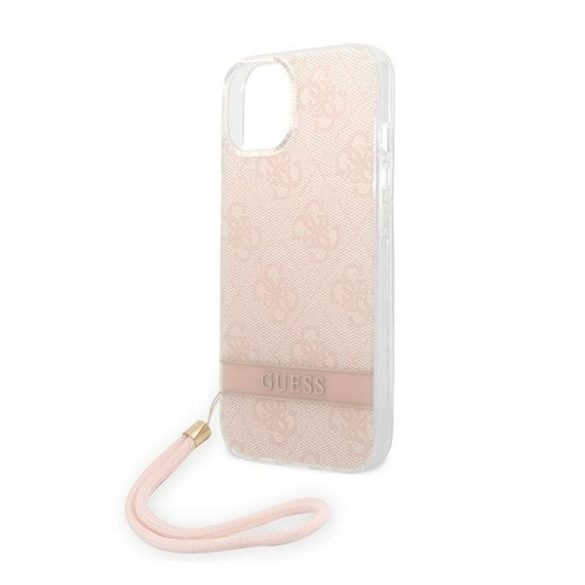 Guess 4G Print Strap Apple iPhone 14 Plus hátlap tok, pink