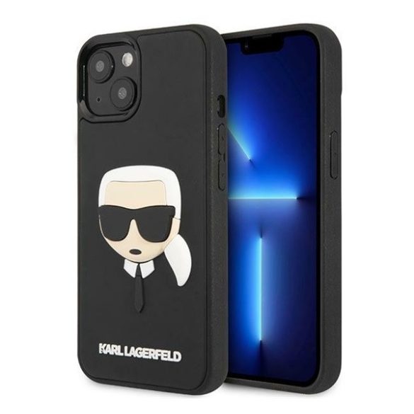 Karl Lagerfeld 3D Rubber Karl's Head Apple iPhone 14 Plus hátlap tok, fekete