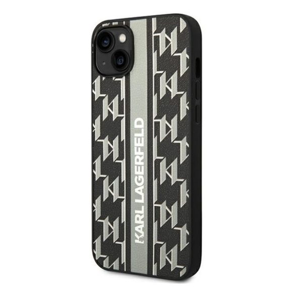 Karl Lagerfeld Monogram Stripe Apple iPhone 14 Plus hátlap tok, szürke