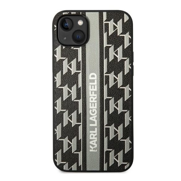 Karl Lagerfeld Monogram Stripe Apple iPhone 14 Plus hátlap tok, szürke