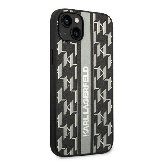 Karl Lagerfeld Monogram Stripe Apple iPhone 14 Plus hátlap tok, szürke