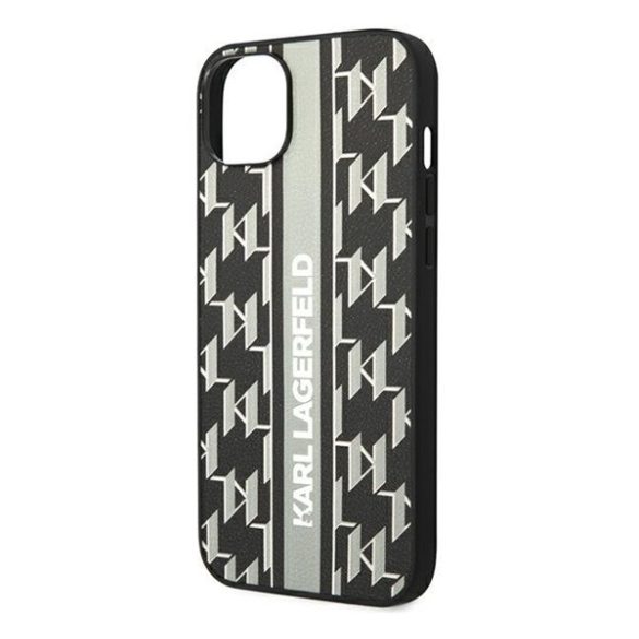 Karl Lagerfeld Monogram Stripe Apple iPhone 14 Plus hátlap tok, szürke