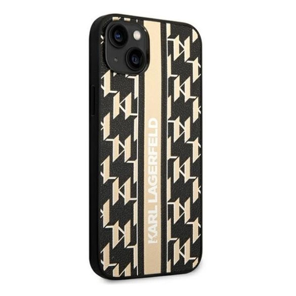 Karl Lagerfeld Monogram Stripe Apple iPhone 14 Plus hátlap tok, barna