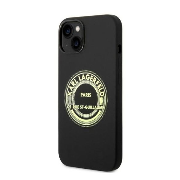 Karl Lagerfeld Silicone RSG Apple iPhone 14 Plus hátlap tok, fekete