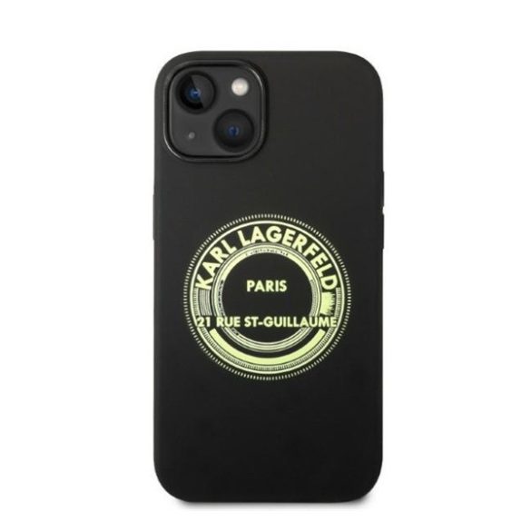 Karl Lagerfeld Silicone RSG Apple iPhone 14 Plus hátlap tok, fekete