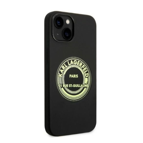 Karl Lagerfeld Silicone RSG Apple iPhone 14 Plus hátlap tok, fekete