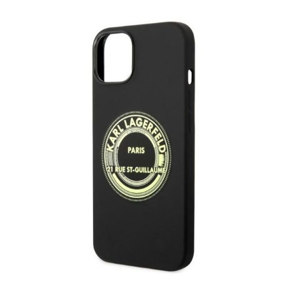 Karl Lagerfeld Silicone RSG Apple iPhone 14 Plus hátlap tok, fekete