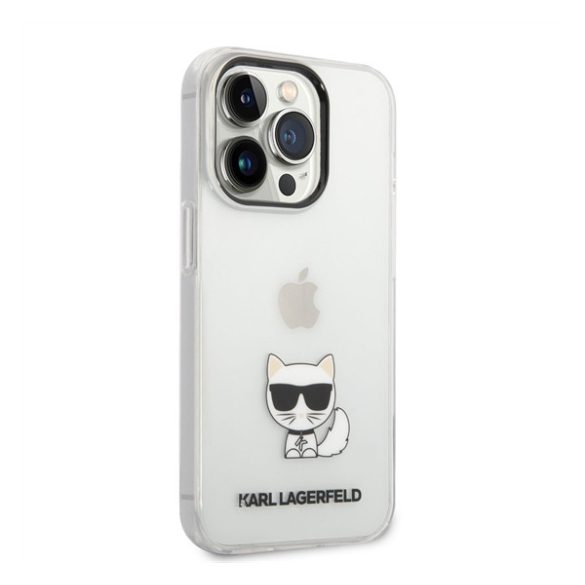 Karl Lagerfeld Choupette Body Apple iPhone 14 Pro Max hátlap tok, átlátszó