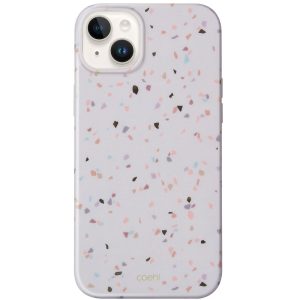 Apple iPhone 14, Szilikon tok, közepesen ütésálló, konfetti minta, Uniq Coehl Terrazzo, színes/szürke