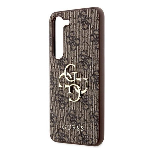 Guess PU 4G Metal Logo Samsung Galaxy S23 FE hátlap tok, barna