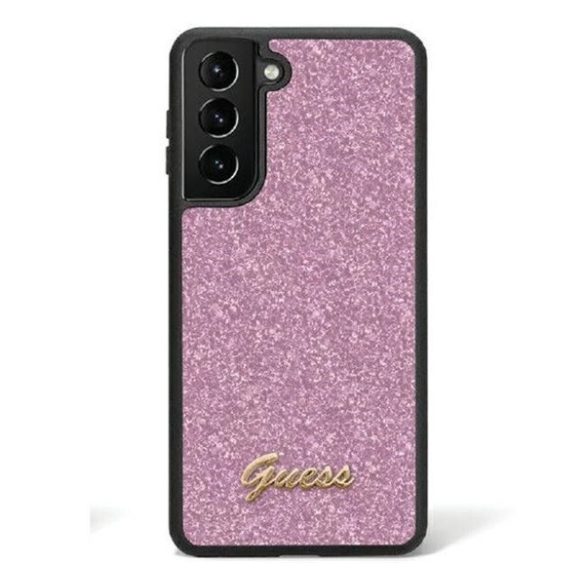 Guess Glitter Script 4G Samsung Galaxy S24 hátlap tok, lila