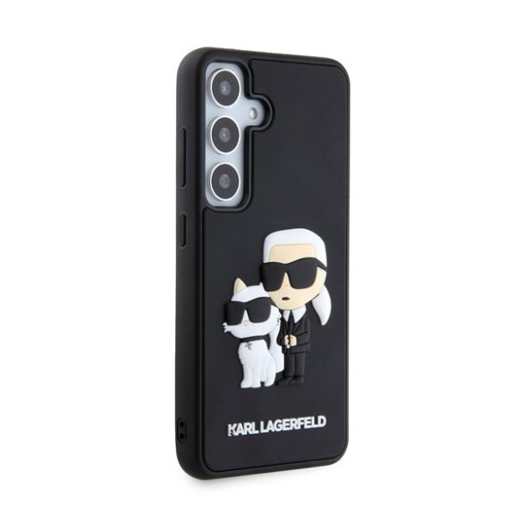 Karl Lagerfeld 3D Rubber Karl&Choupette Samsung Galaxy S24 tok, fekete