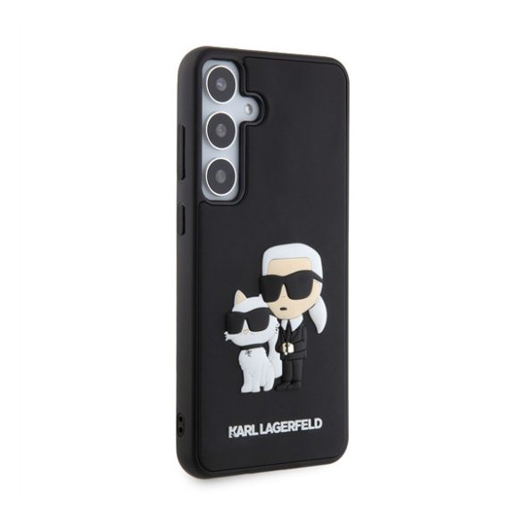 Karl Lagerfeld 3D Rubber Karl&Choupette Samsung Galaxy S24+ tok, fekete