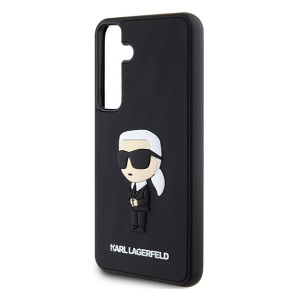 Karl Lagerfeld 3D Rubber Ikonik Samsung Galaxy S24+ tok, fekete