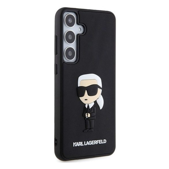 Karl Lagerfeld 3D Rubber Ikonik Samsung Galaxy S24+ tok, fekete