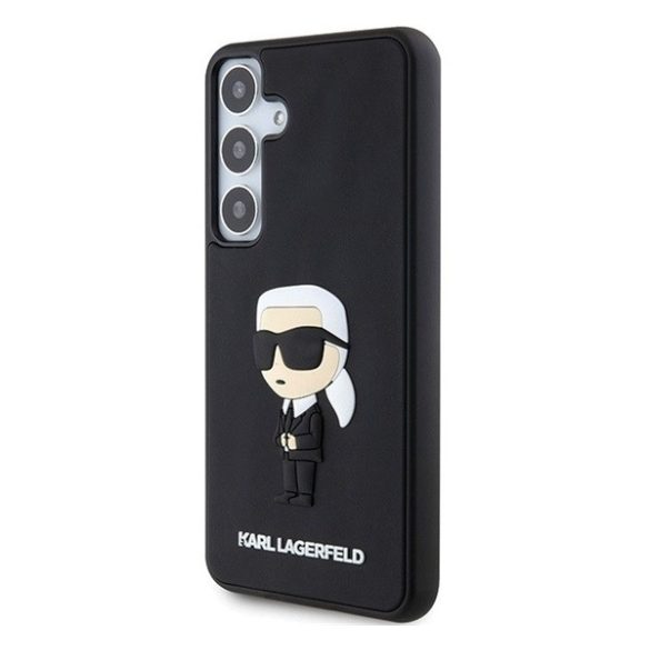 Karl Lagerfeld 3D Rubber Ikonik Samsung Galaxy S24+ tok, fekete