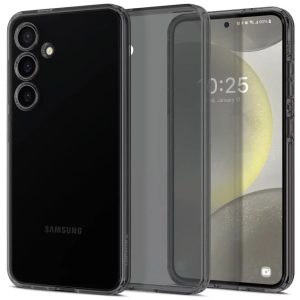 Samsung Galaxy S24 SM-S921, Szilikon tok, Spigen Liquid Crystal, átlátszó/füst