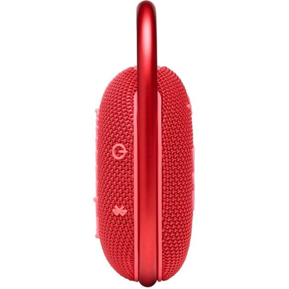 Bluetooth hordozható hangszóró, 5W, v5.1, felakasztható, vízálló, JBL Clip 4, piros