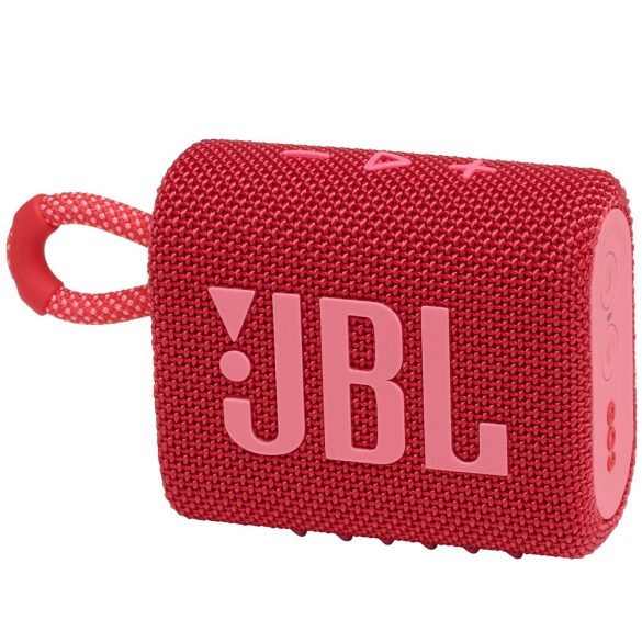 Bluetooth hordozható hangszóró, 4.2W, v5.1, felakasztható, vízálló, JBL Go 3, piros