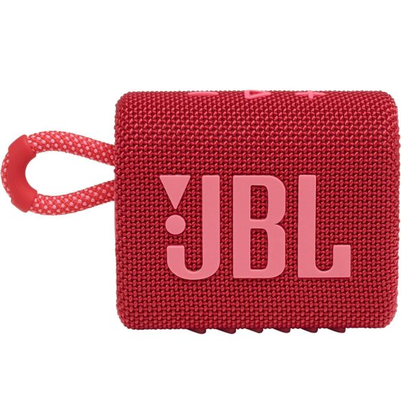 Bluetooth hordozható hangszóró, 4.2W, v5.1, felakasztható, vízálló, JBL Go 3, piros