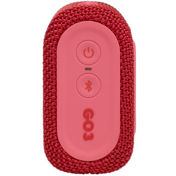 Bluetooth hordozható hangszóró, 4.2W, v5.1, felakasztható, vízálló, JBL Go 3, piros