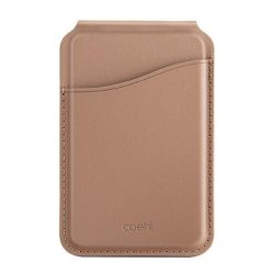   Univerzális kártyatartó, mágneses, tükörrel, asztali tartó funkció, Uniq Coehl Esme, bézs