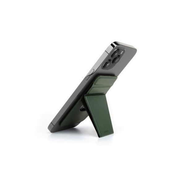 Univerzális kártyatartó, mágneses, asztali tartó funkció, Uniq Lyft, zöld