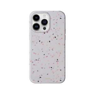 Apple iPhone 14 Pro, Szilikon tok, közepesen ütésálló, konfetti minta, Uniq Coehl Terrazzo, színes/szürke