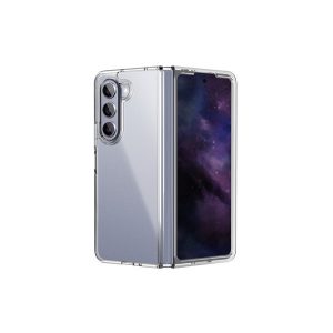 Samsung Galaxy Z Fold5 SM-F946B, Szilikon keret + műanyag hátlap, közepesen ütésálló, légpárnás sarok, Uniq Lifepro Xtreme, átlátszó