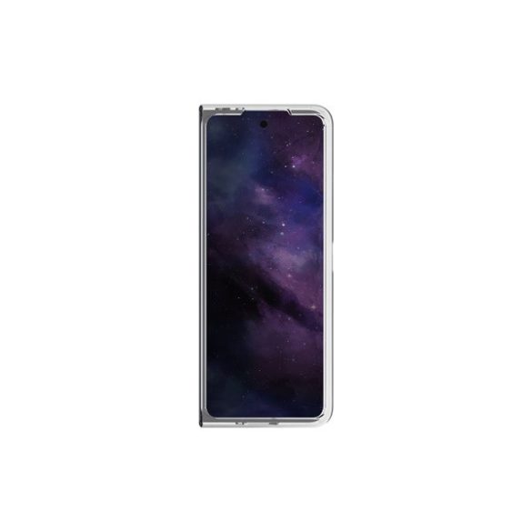 Samsung Galaxy Z Fold5 SM-F946B, Szilikon keret + műanyag hátlap, közepesen ütésálló, légpárnás sarok, Uniq Lifepro Xtreme, átlátszó