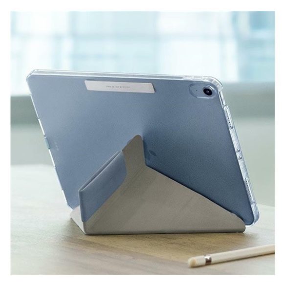 Apple iPad 10.9 (2022), mappa tok, Apple Pencil tartóval, mágneses záródás, Origami Smart Case, Uniq Camden, kék