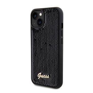 Guess Sequin Script Logo iPhone 13 tok, fekete