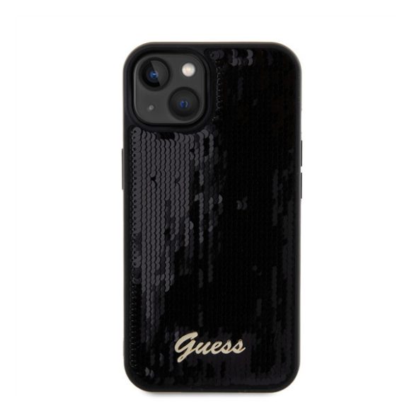 Guess Sequin Script Logo iPhone 13 tok, fekete