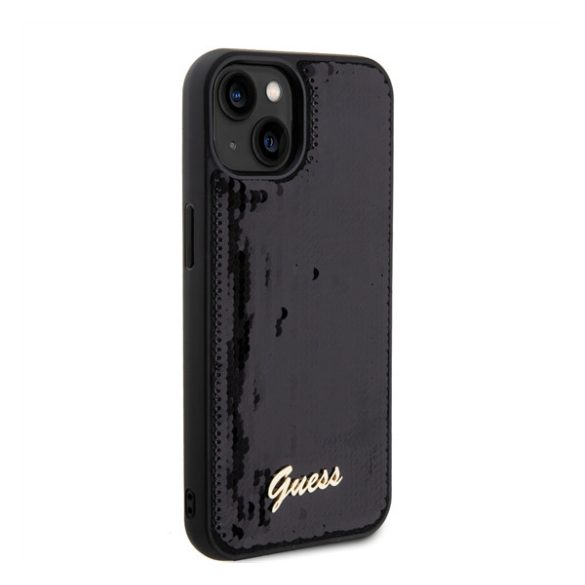 Guess Sequin Script Logo iPhone 13 tok, fekete