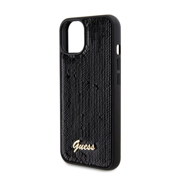 Guess Sequin Script Logo iPhone 13 tok, fekete