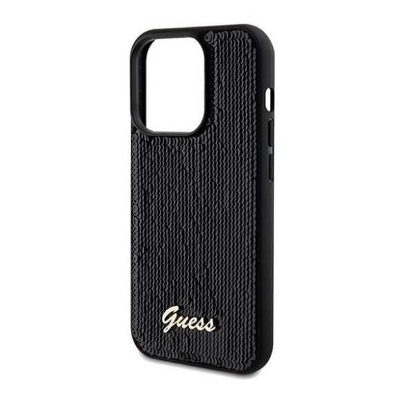 Guess Sequin Script Logo iPhone 14 Pro Max tok, fekete