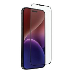   Apple iPhone 15 Pro Max, Kijelzővédő fólia, ütésálló fólia (az íves részre is!), Tempered Glass (edzett üveg), Uniq Optix Vivid, fekete