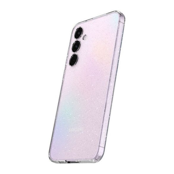 Samsung Galaxy A55 5G SM-A556B, Szilikon tok, Spigen Liquid Crystal Glitter, átlátszó