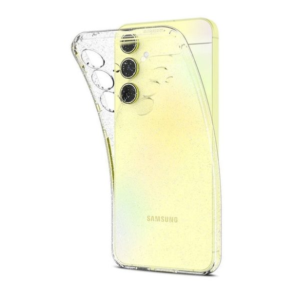 Samsung Galaxy A55 5G SM-A556B, Szilikon tok, Spigen Liquid Crystal Glitter, átlátszó