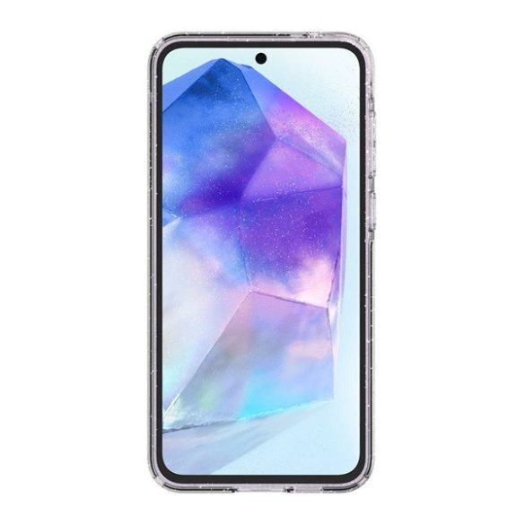 Samsung Galaxy A55 5G SM-A556B, Szilikon tok, Spigen Liquid Crystal Glitter, átlátszó