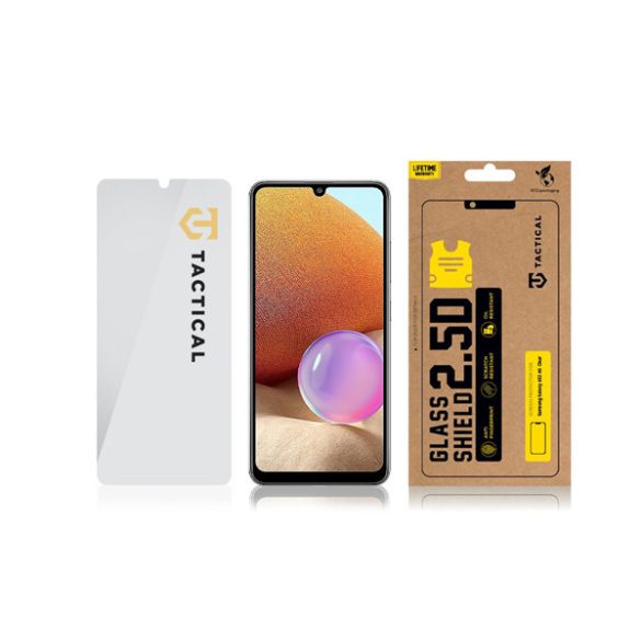 Samsung Galaxy A32 4G SM-A325F, Kijelzővédő fólia, ütésálló fólia (az íves részre NEM hajlik rá!), Tempered Glass (edzett üveg), Tactical Glass Shield 2.5D, Clear