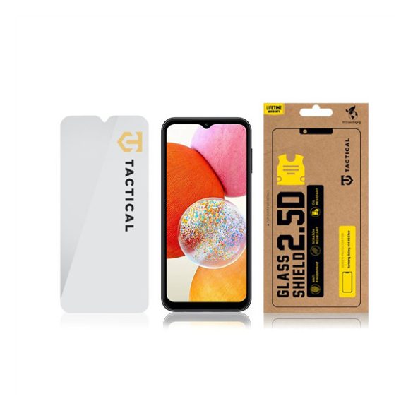 Samsung Galaxy A14 4G / A14 5G SM-A145F / A146B, Kijelzővédő fólia, ütésálló fólia (az íves részre NEM hajlik rá!), Tempered Glass (edzett üveg), Tactical Glass Shield 2.5D, Clear