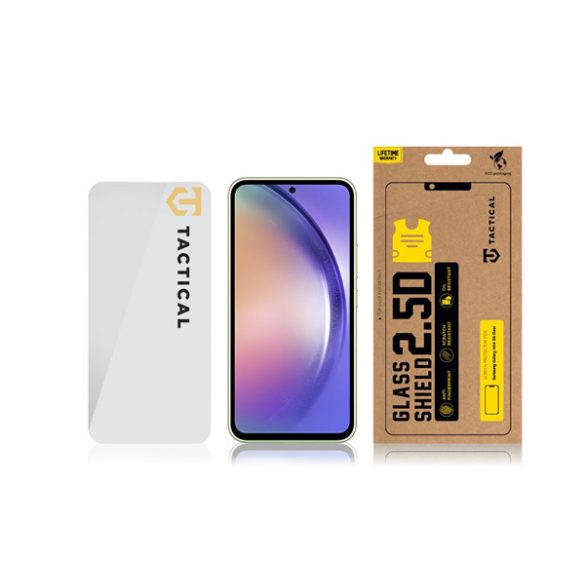 Samsung Galaxy A54 5G SM-A546B, Kijelzővédő fólia, ütésálló fólia (az íves részre NEM hajlik rá!), Tempered Glass (edzett üveg), Tactical Glass Shield 2.5D, Clear