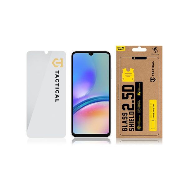 Samsung Galaxy A05s SM-A057F, Kijelzővédő fólia, ütésálló fólia (az íves részre NEM hajlik rá!), Tempered Glass (edzett üveg), Tactical Glass Shield 2.5D, Clear