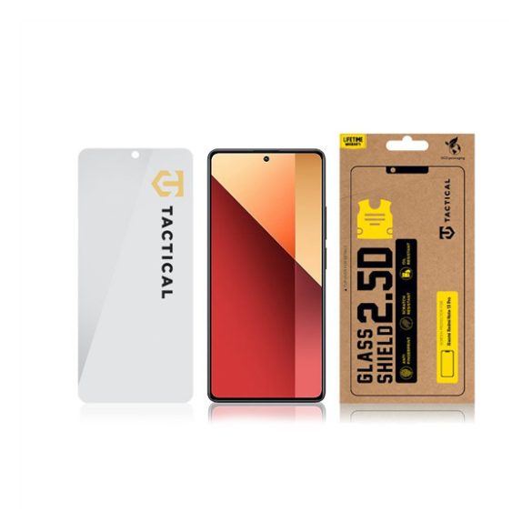 Xiaomi Redmi Note 13 Pro 5G / Poco X6 5G, Kijelzővédő fólia, ütésálló fólia (az íves részre NEM hajlik rá!), Tempered Glass (edzett üveg), Tactical Glass Shield 2.5D, Clear